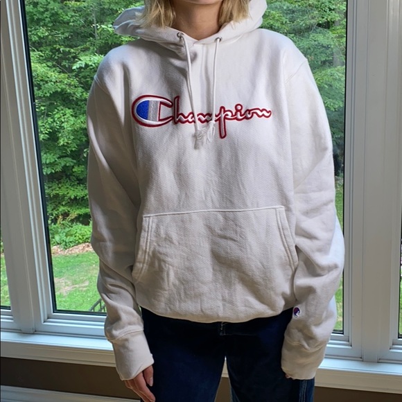 Champion Tops - Champion white Unisex Hoodie